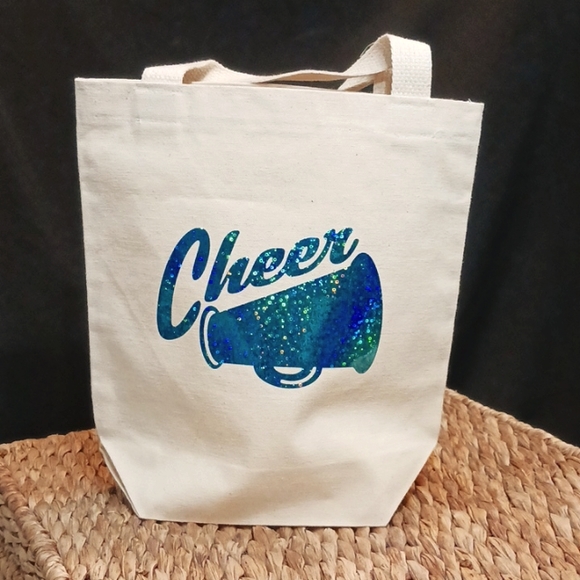 Cheering natural cotton canvas tote bag - Picture 3 of 7